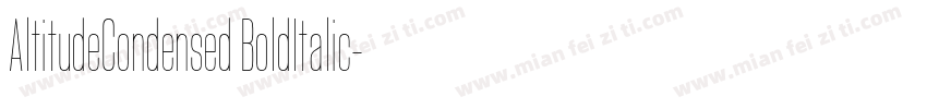 AltitudeCondensed BoldItalic字体转换